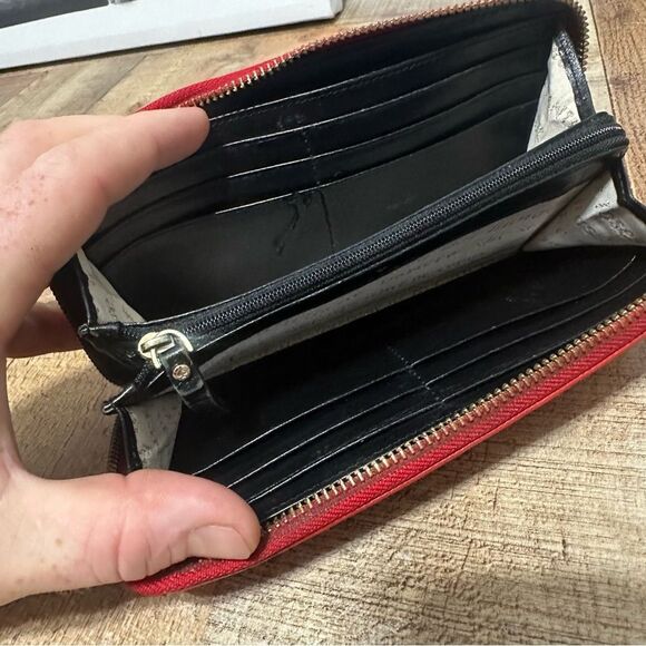 Kate Spade Red Patent Leather Zip Around Wallet - Picture 9 of 15